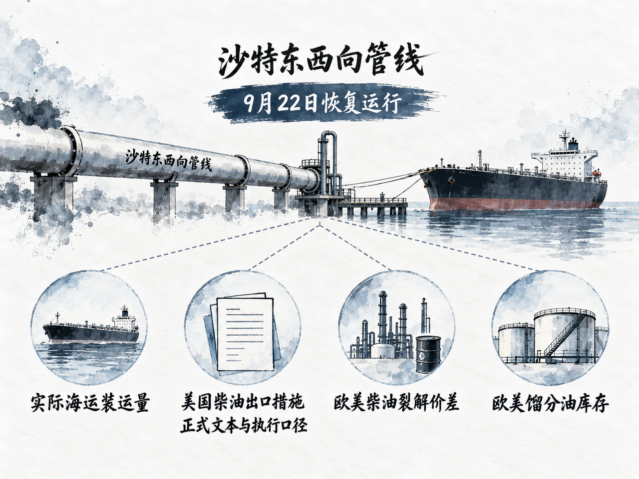 管线复运带来供应恢复预期，实际装船与航运安全仍须继续观察。