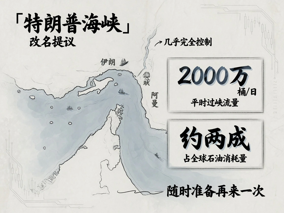 霍尔木兹水道:每天2000万桶、约占全球两成,改名提议与几乎完全控制