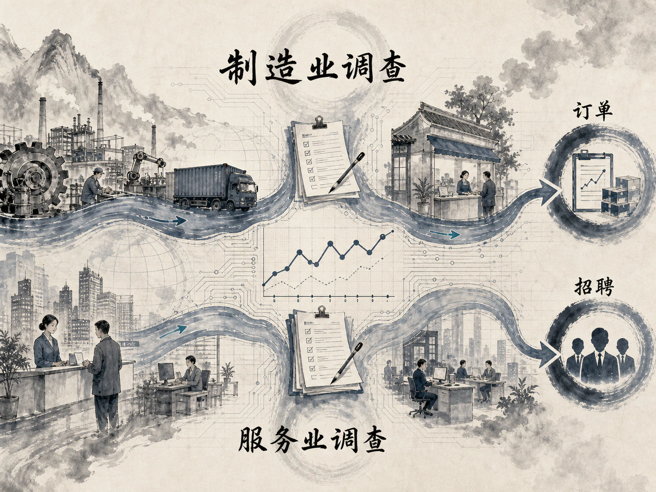 里士满联储制造业服务业企业调查图