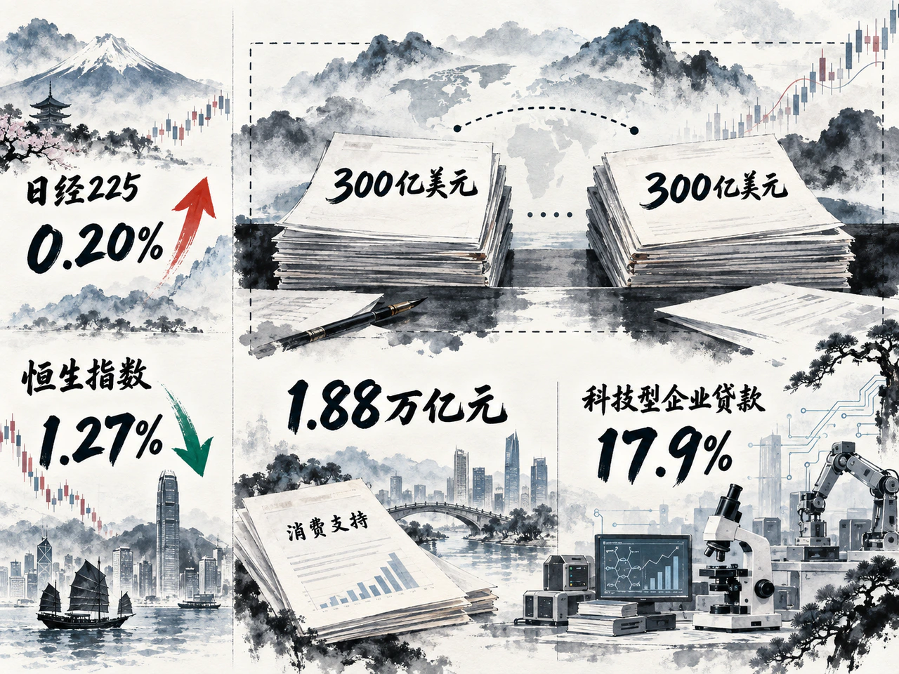 亚洲市场分化,定向贸易谈判与消费、科技融资形成局部缓冲