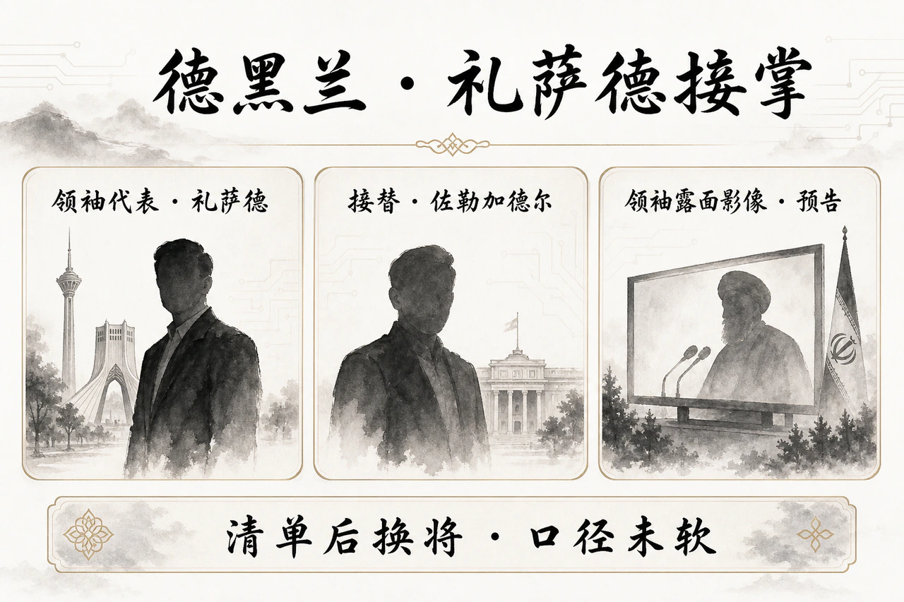 德黑兰人事:礼萨德接掌国安会代表;接替佐勒加德尔;领袖露面影像预告
