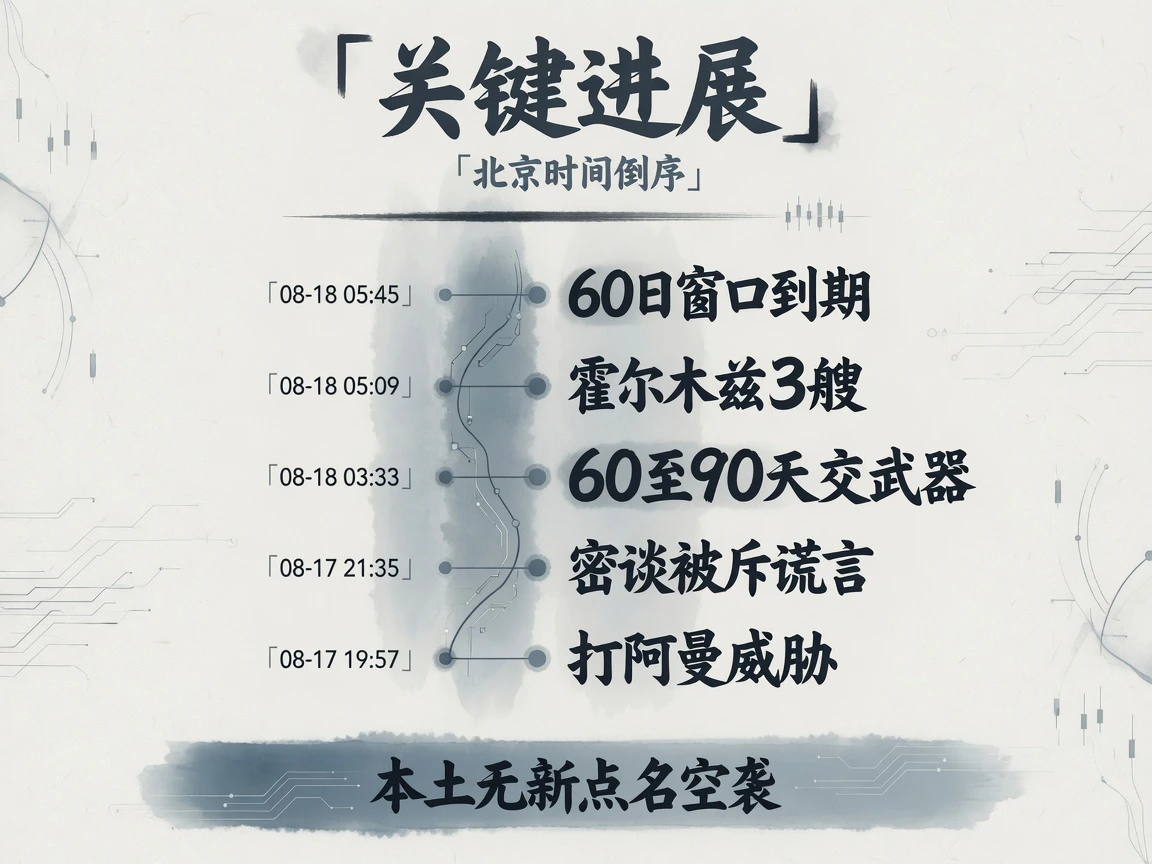 过去24小时关键进展:60日窗口到期、霍尔木兹3艘、加沙60至90天、密谈否认、打阿曼威胁