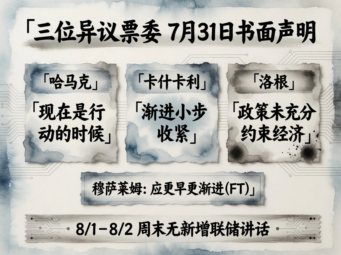 三位异议行长 7月31日书面声明