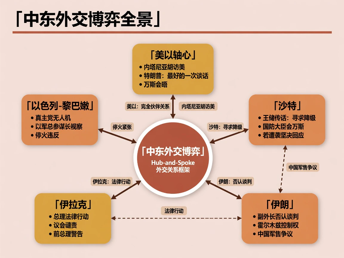 中东外交博弈全景——多方关系框架图