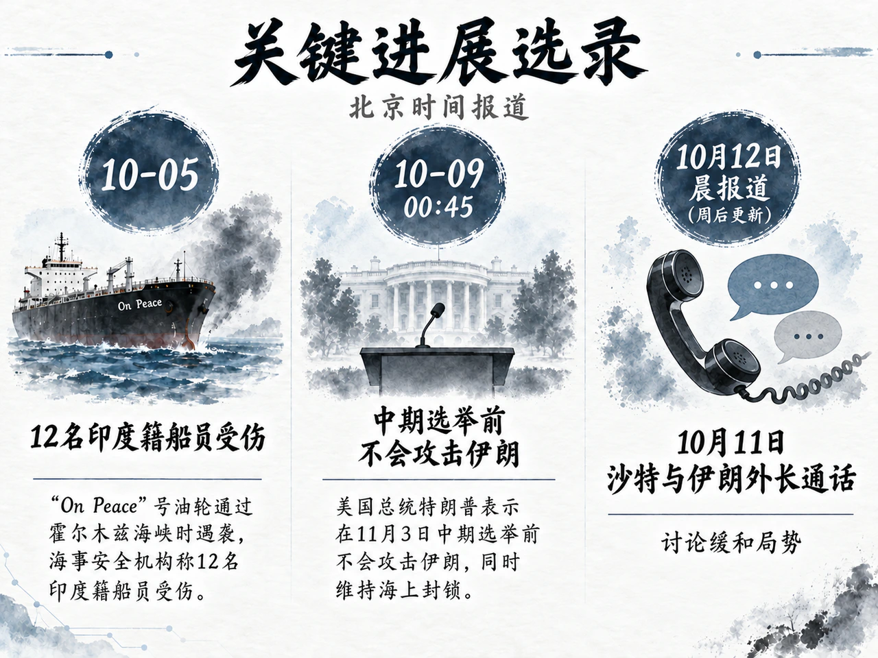 本周及周后更新的三个外交与航运节点