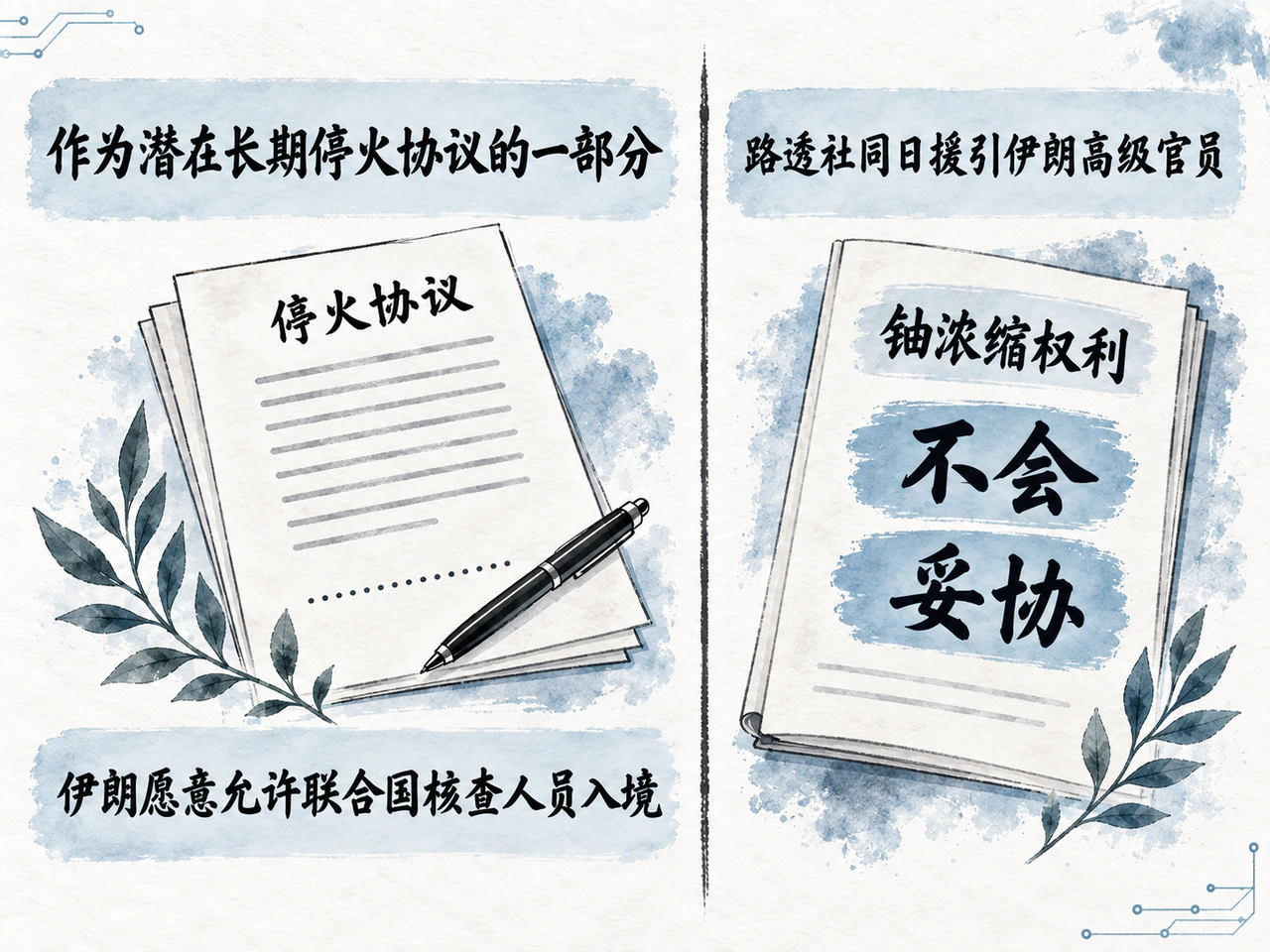 核查准入是有条件的谈判意向,铀浓缩立场未退让