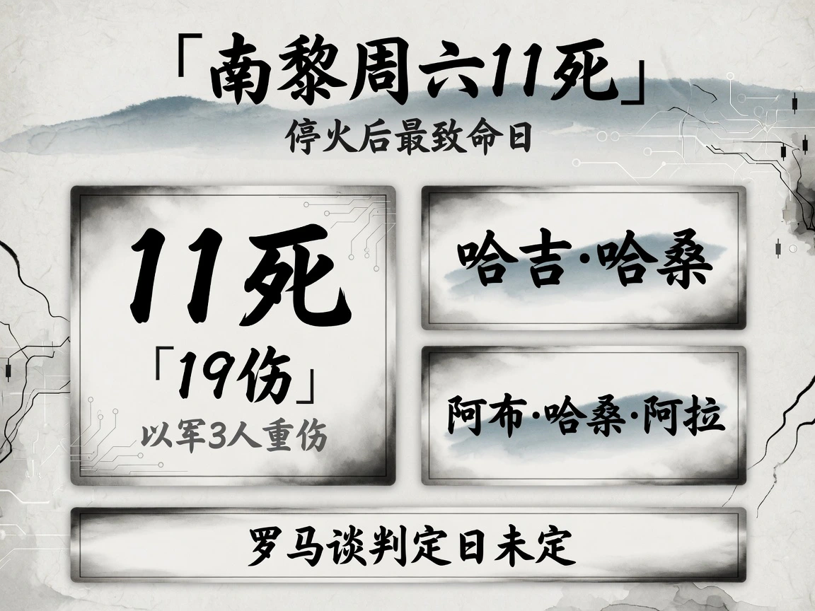 南黎周六11死19伤;以军点名哈吉·哈桑与阿布·哈桑·阿拉