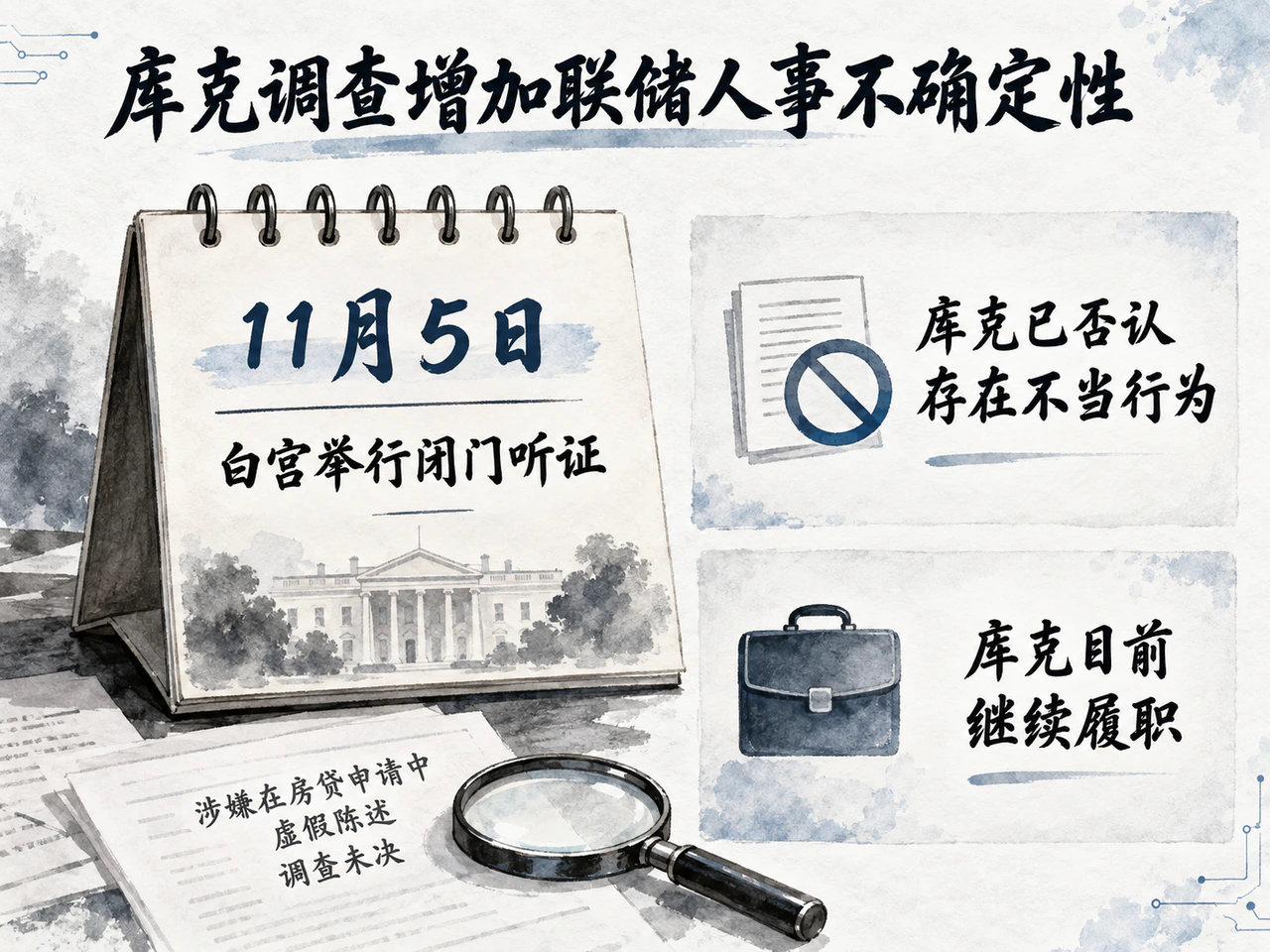 库克调查增加联储人事不确定性