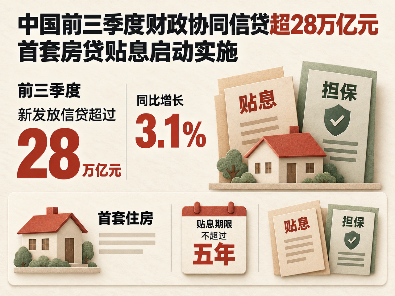 Chinese credit support and first-home interest subsidies