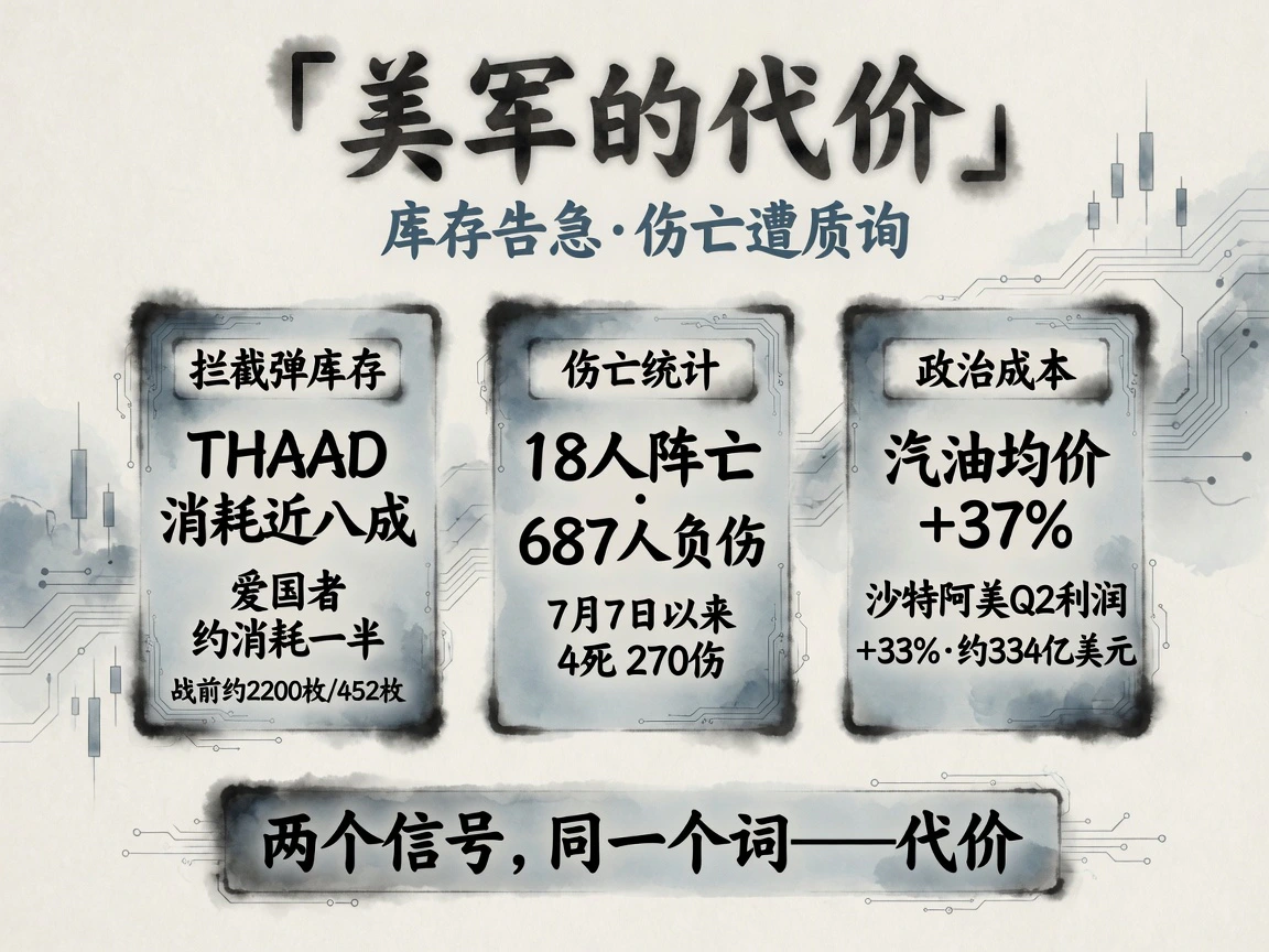 美军的代价：THAAD消耗近八成，美军18死687伤，汽油均价+37%