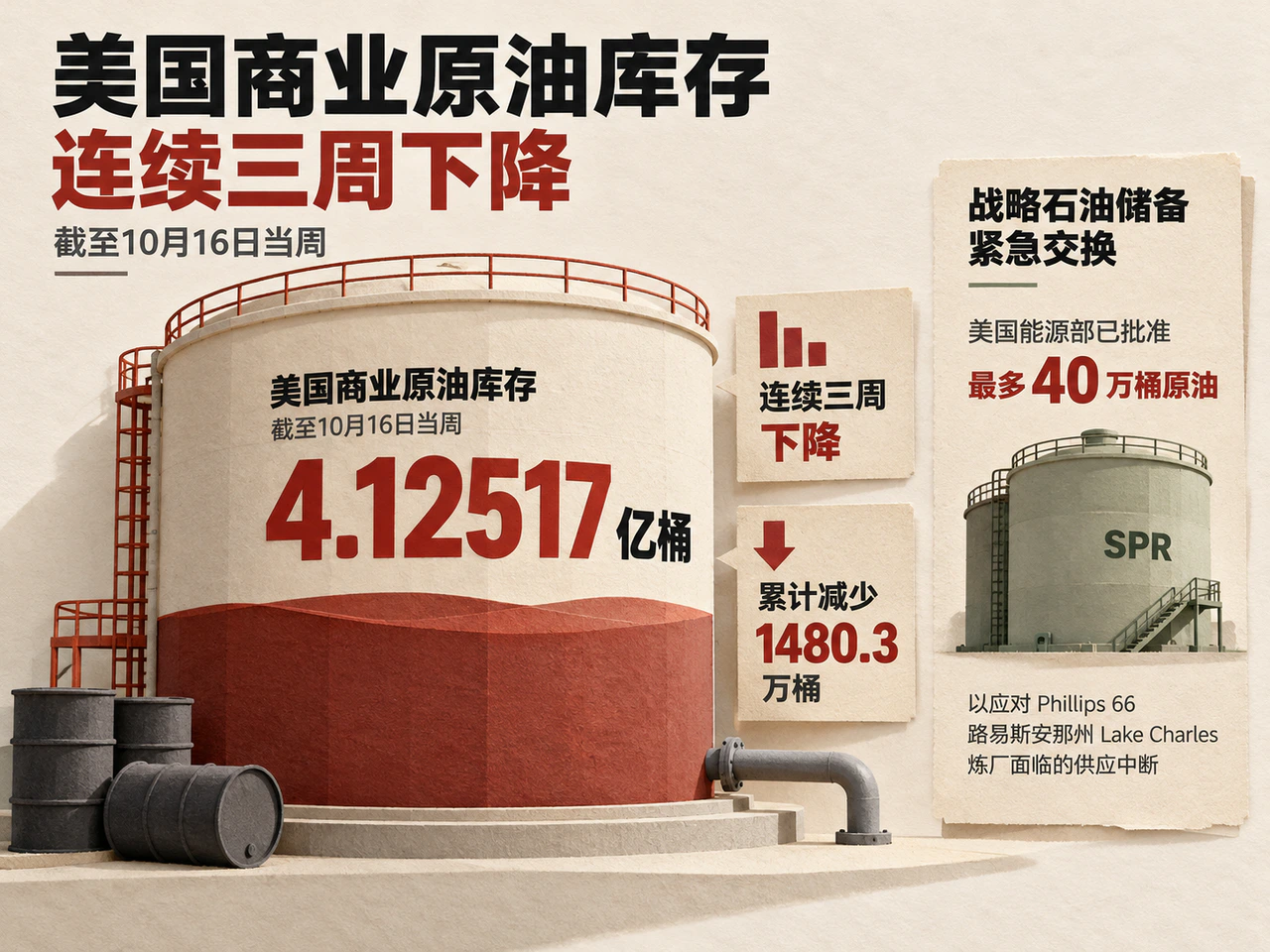 Three weeks of U.S. crude draws and a targeted SPR exchange authorization
