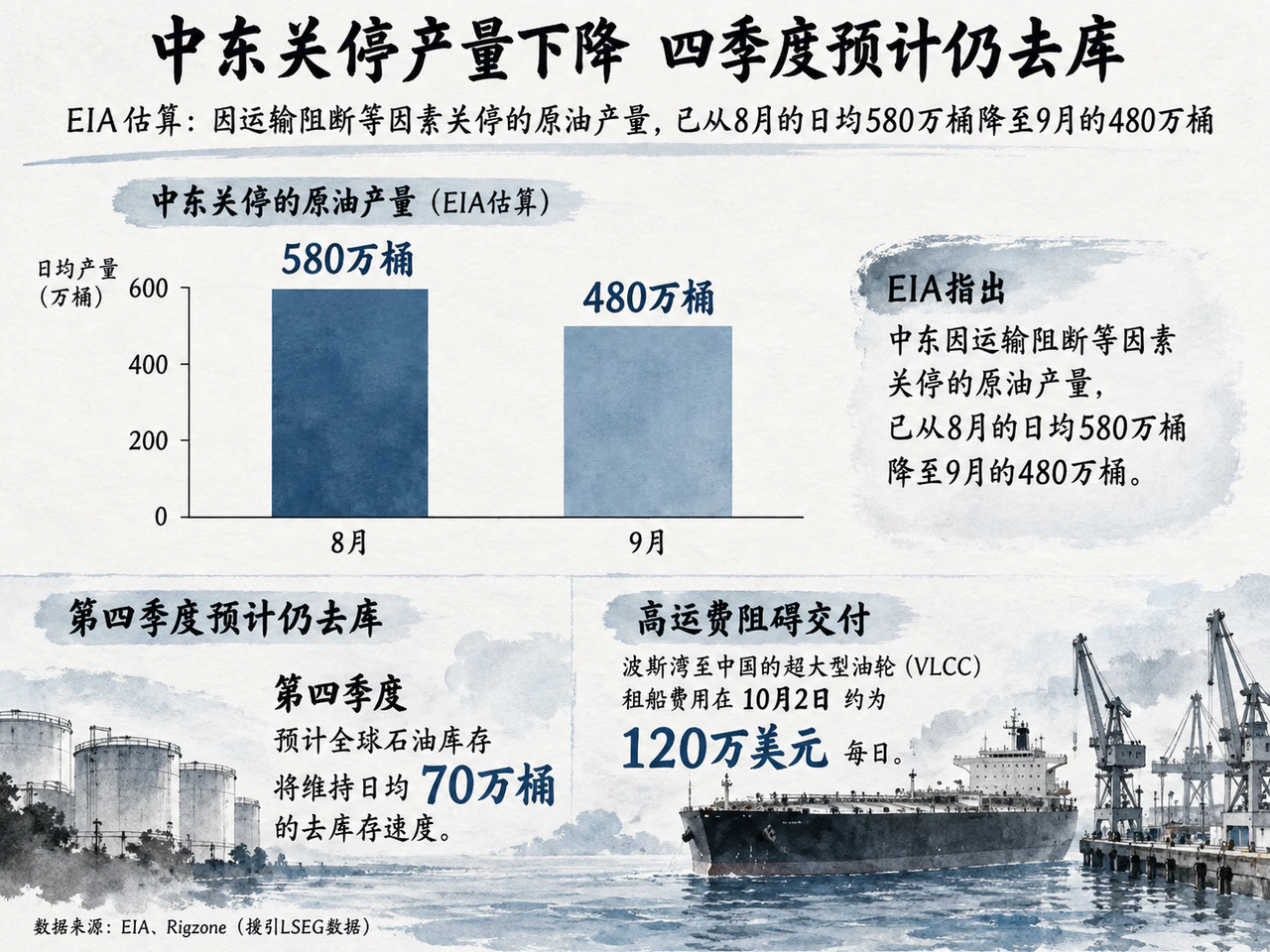 中东供应恢复与全球库存下降并存