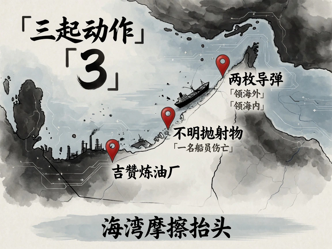 海湾三起动作:阿联酋探测两枚导弹、出峡商船遭不明抛射物击伤一名船员伤亡、胡塞宣称袭击吉赞炼油厂