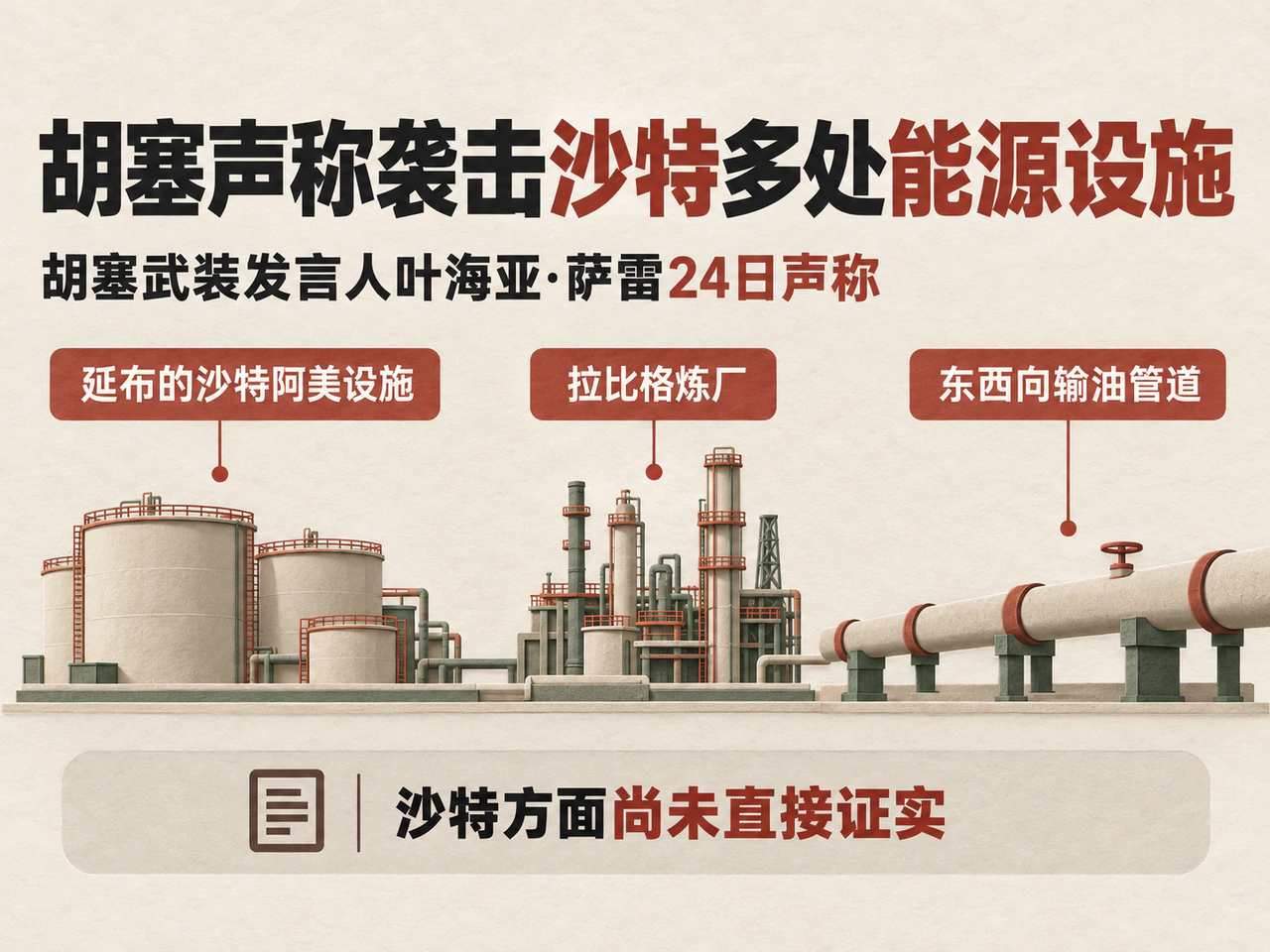 Attributed Houthi claims concerning Saudi energy infrastructure
