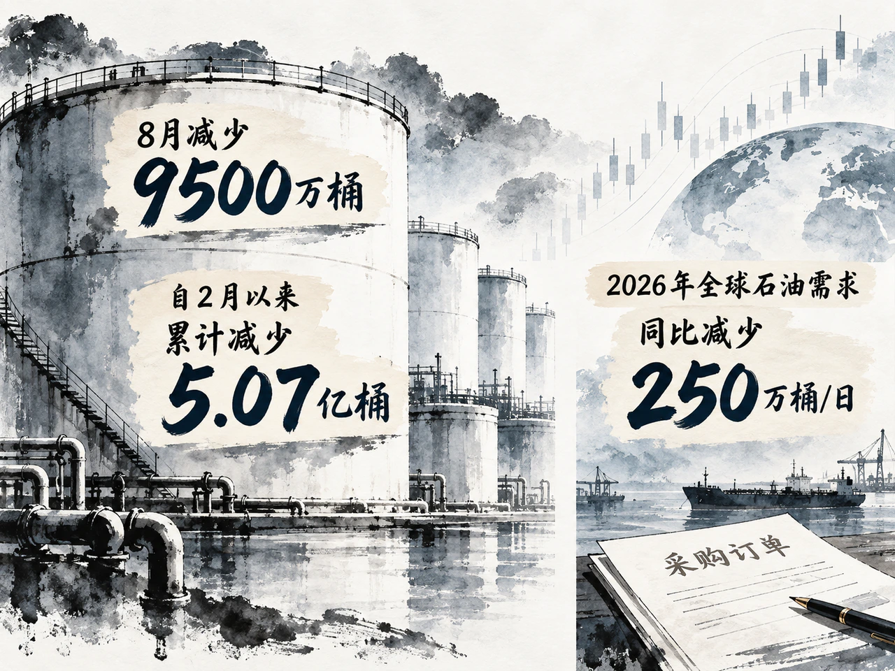国际能源署报告的库存变化与需求预测属于不同统计口径