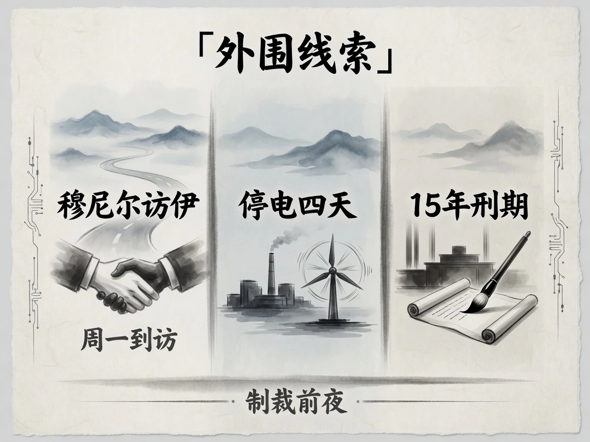 外围三条线索:穆尼尔周一访伊、英小型电厂停电四天、摄影记者15年刑期出庭