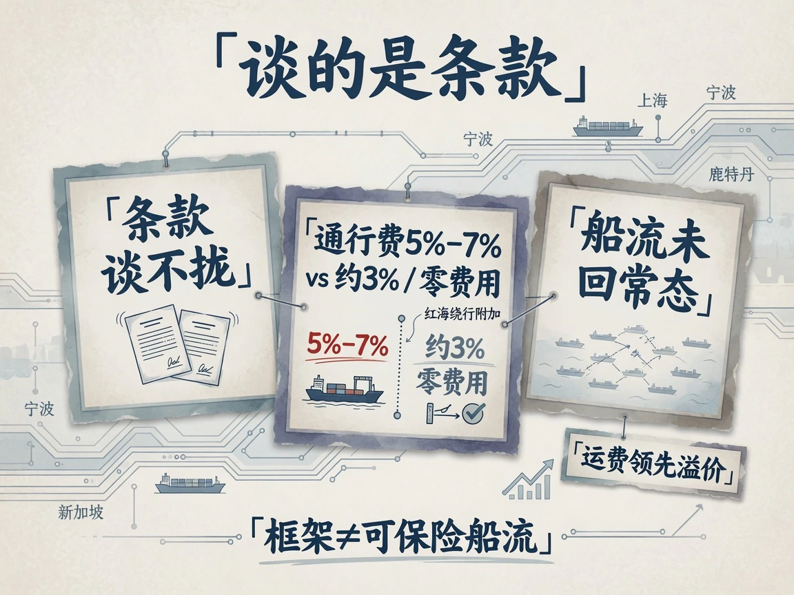 霍尔木兹条款与船流未恢复框架图