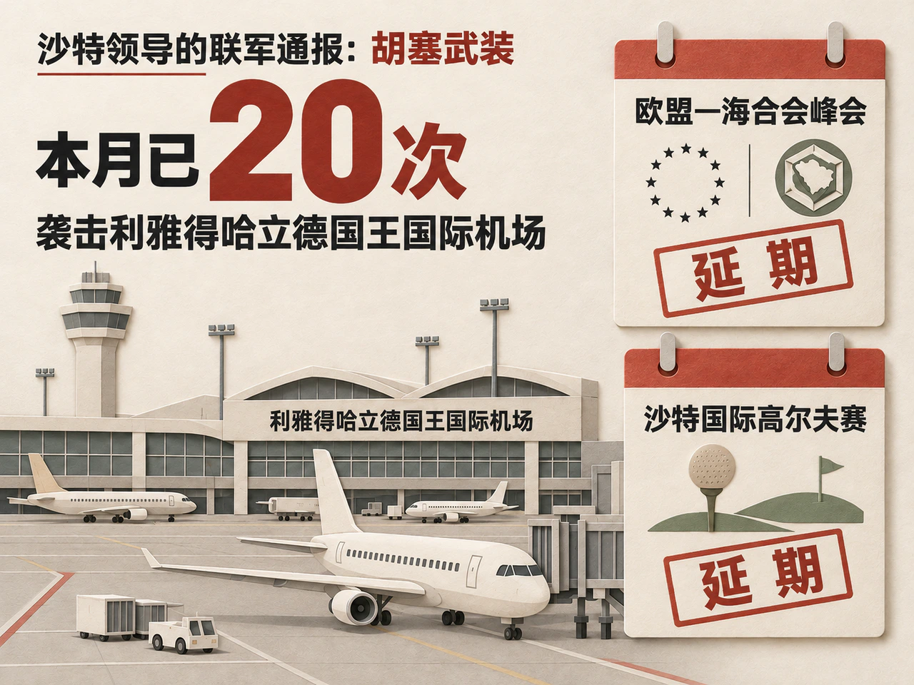 胡塞武装袭击与国际外交商业活动延期