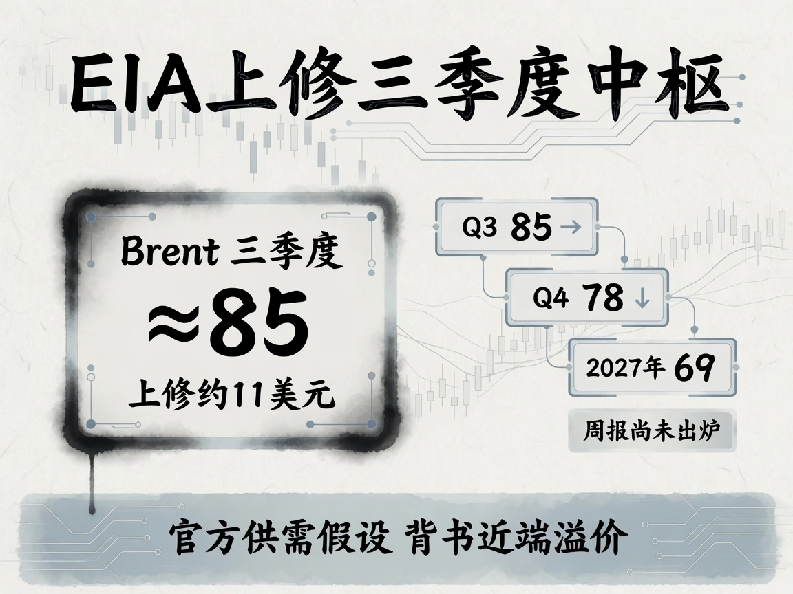 EIA上修Brent三季度中枢至约85美元，四季度约78、2027年约69