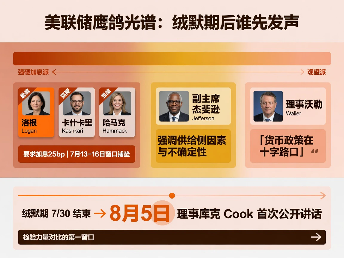 美联储鹰鸽光谱对比:强硬加息派、中间派、观望派分布