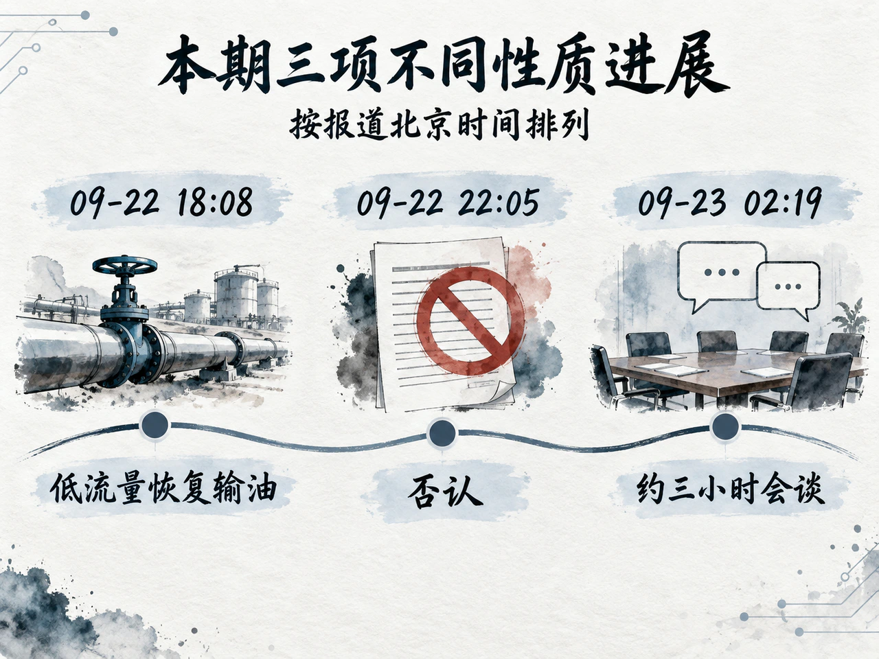 北京时间关键进展：管道复运、海峡重开争议与美方披露会谈