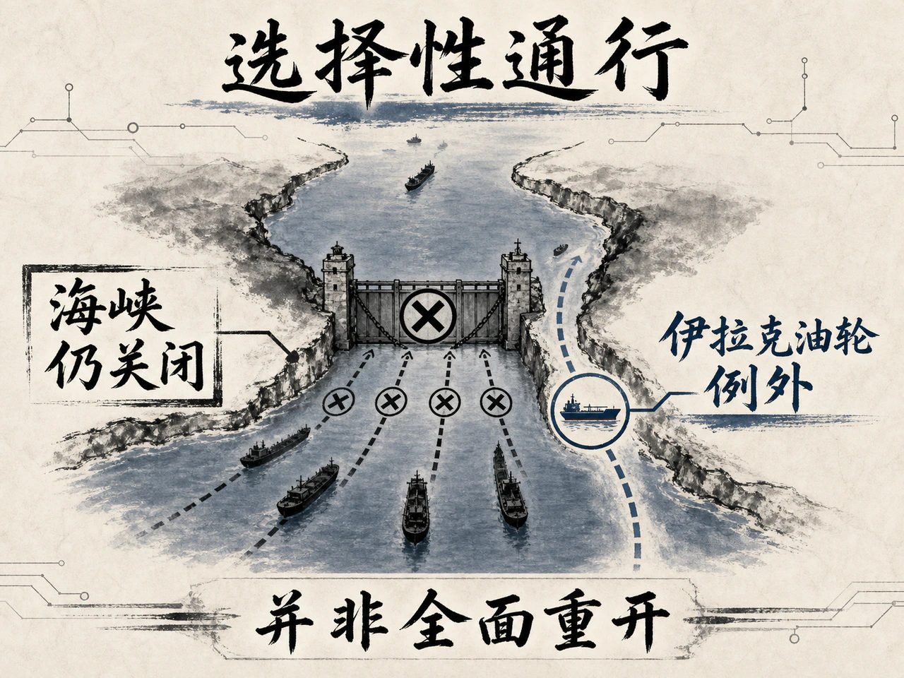 霍尔木兹海峡关闭与伊拉克油轮例外并存