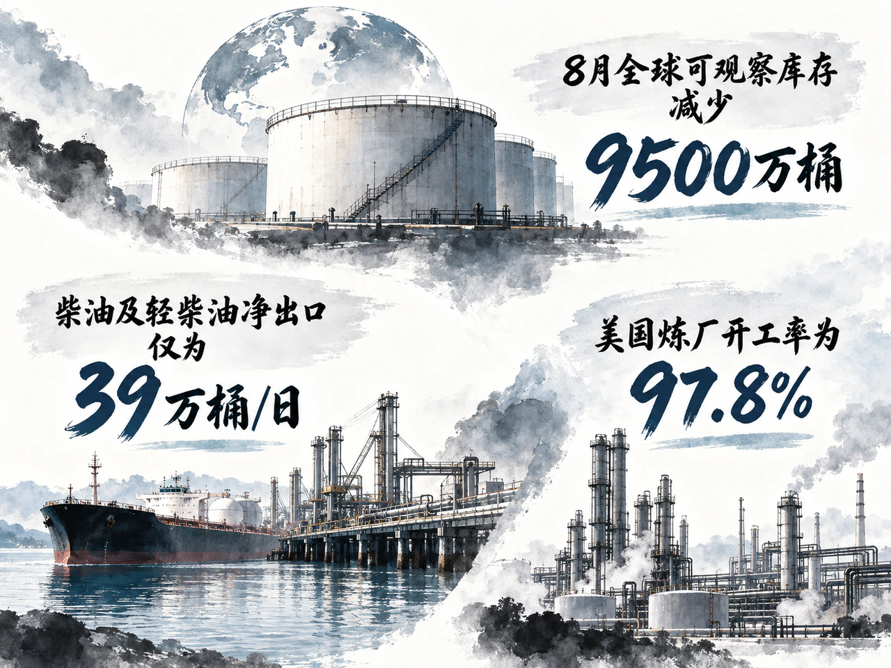 全球库存下降与美国炼厂高开工并存
