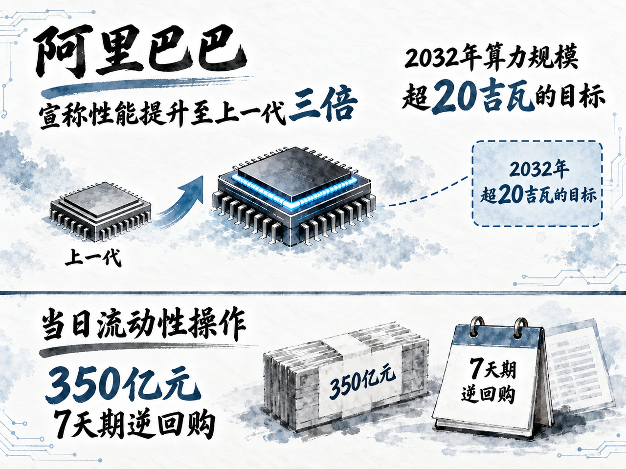 企业算力目标与当日流动性操作分开呈现