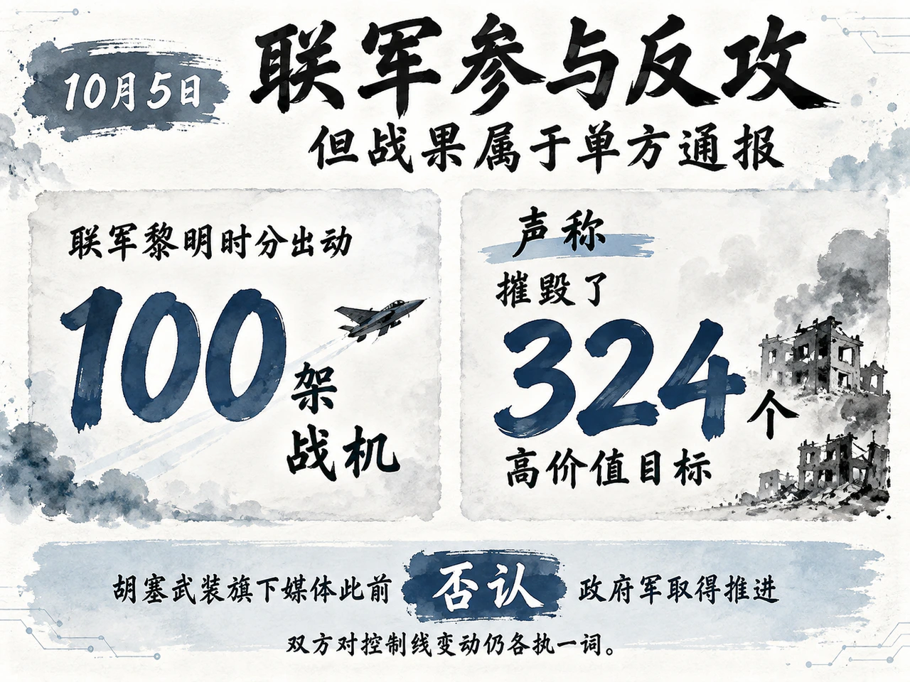 联军公布的行动规模及双方战果说法