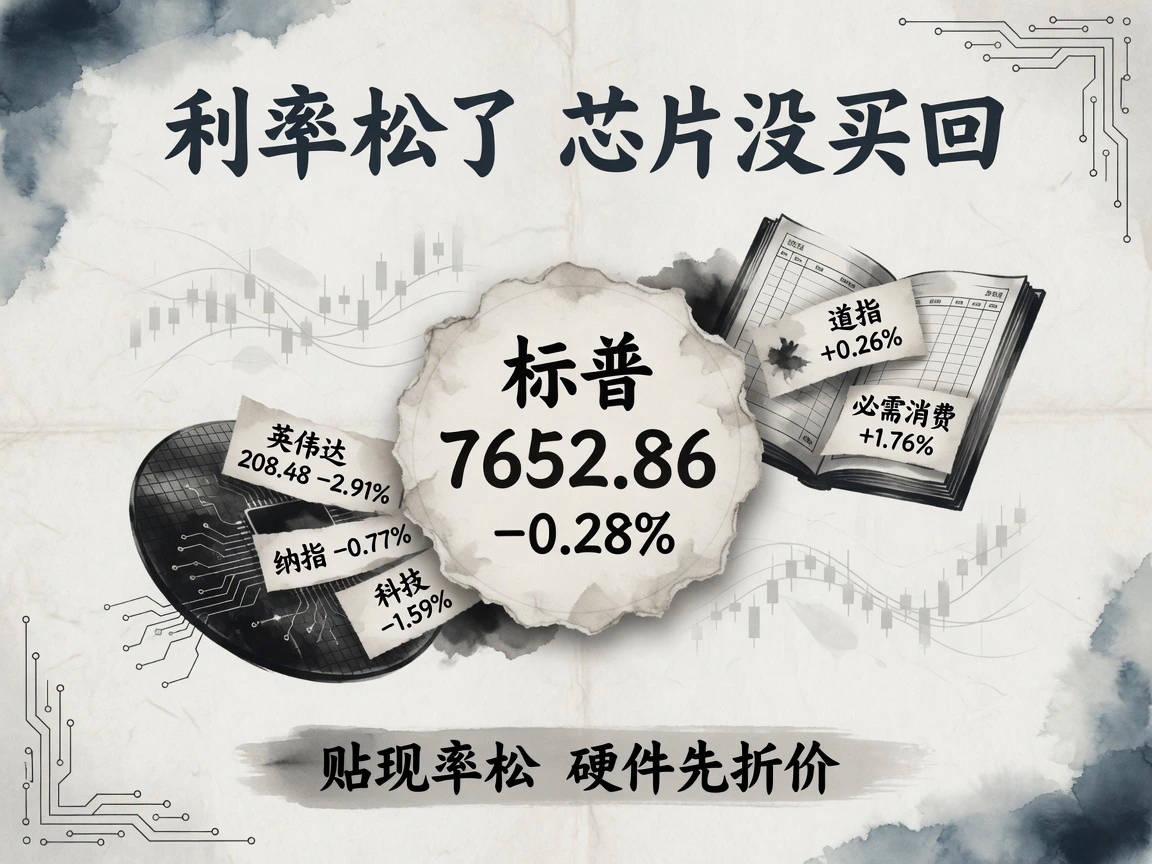 标普跌0.28%,英伟达跌2.91%,芯片没有被买回