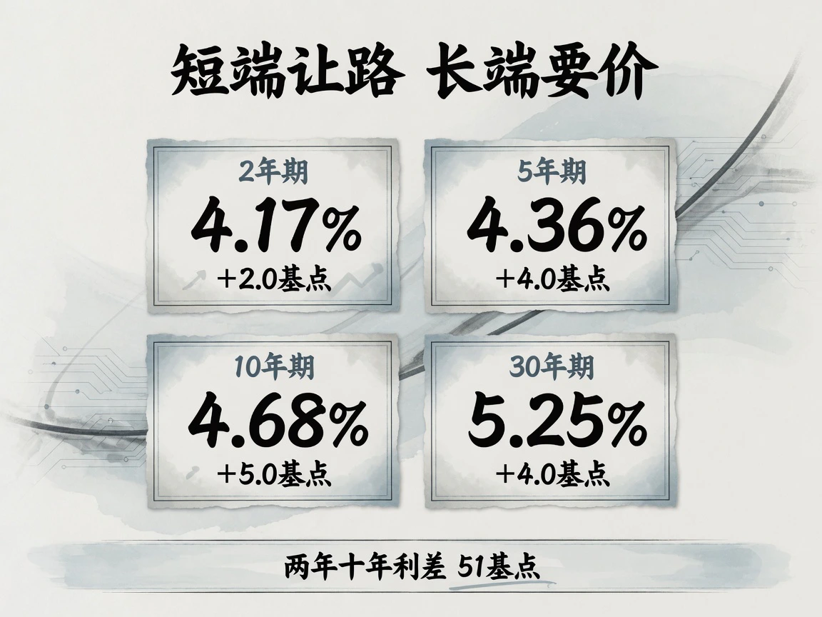 美债短端让路、长端要价:2年4.17%、10年4.68%、30年5.25%