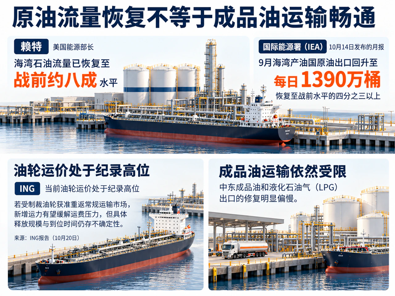 Gulf crude flows recover while record tanker rates and restricted product shipments persist.