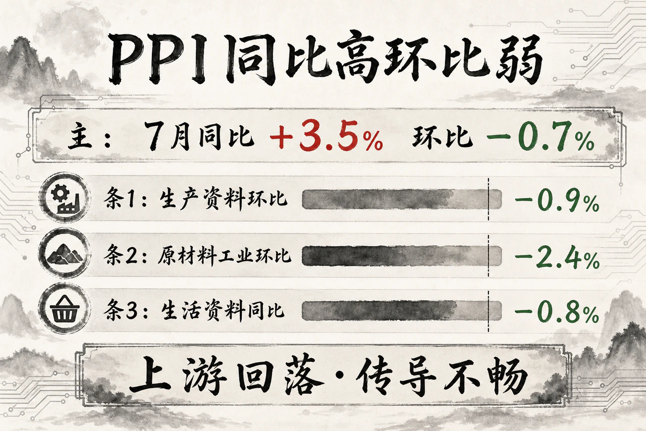 PPI同比高环比弱