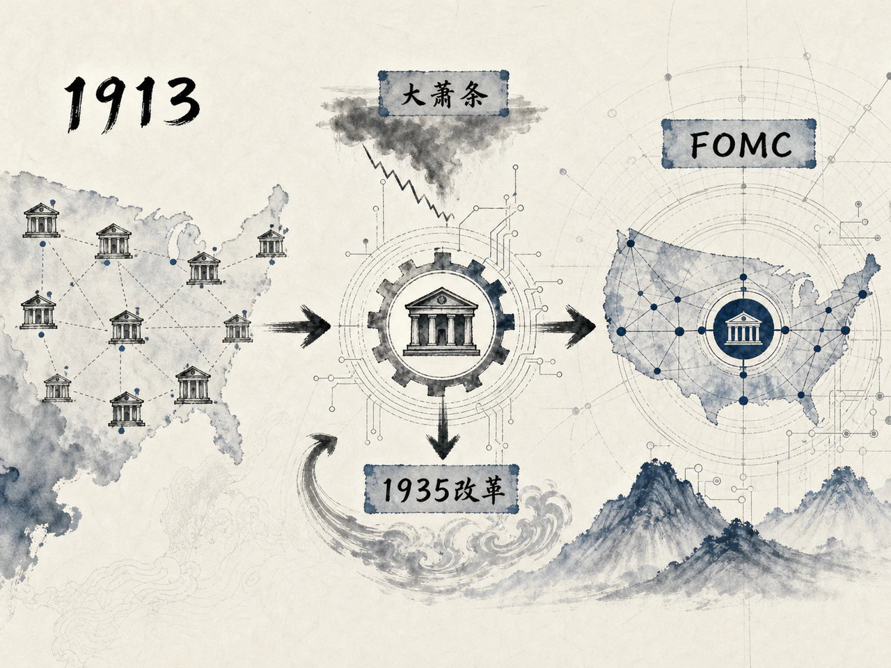 1913至1935年美联储权力重构时间线