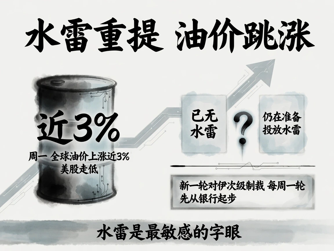 油价与制裁信息图:周一全球油价上涨近3%,美财长预告每周新一轮次级制裁、先从银行起步