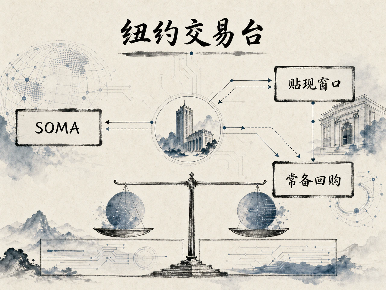纽约交易台与资产负债表工具图