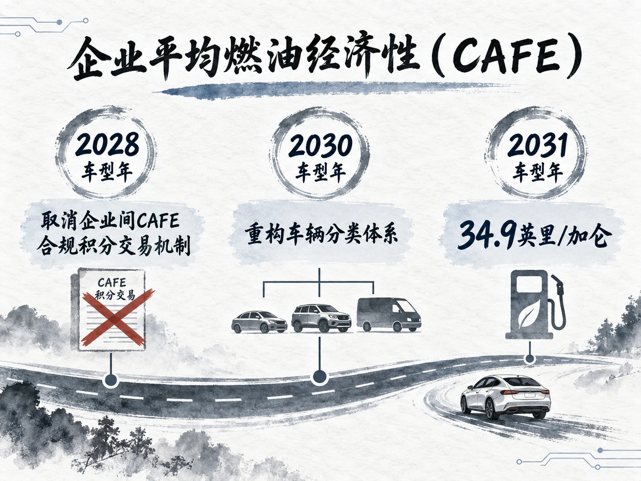 美国CAFE新规的车型年安排