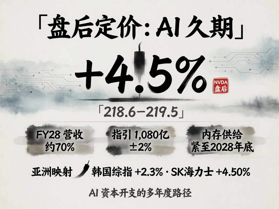 股市:英伟达盘后+4.5%,AI久期定价