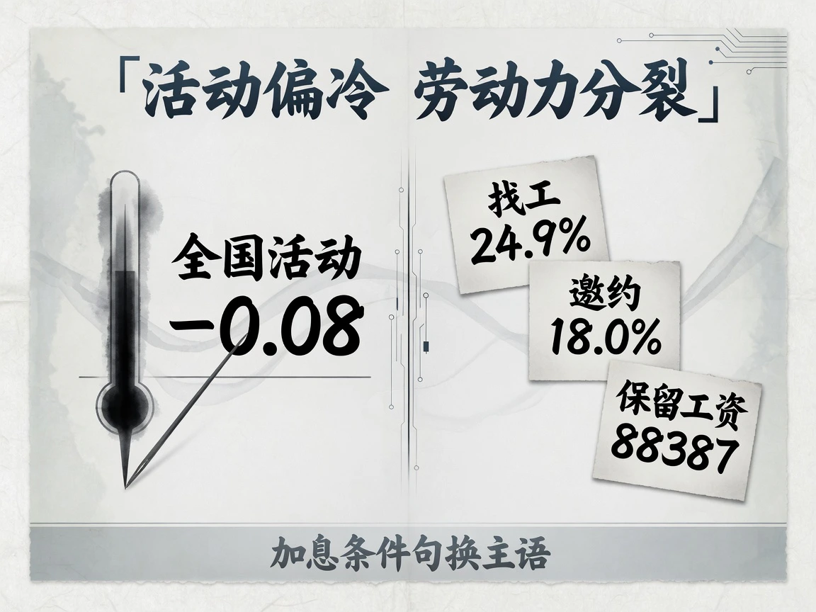 芝加哥联储活动指数−0.08,劳动力信号分裂