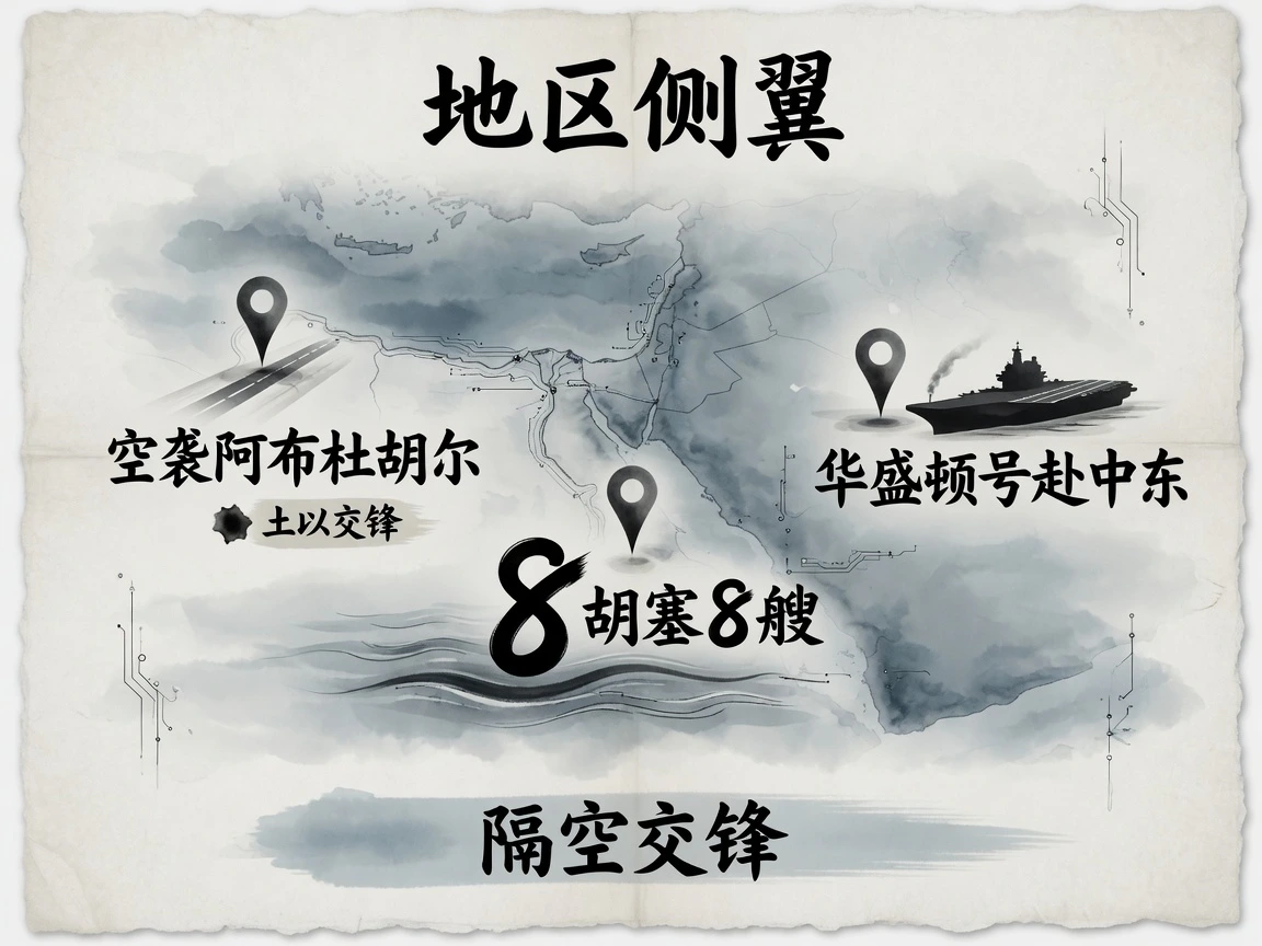 地区侧翼:以军空袭叙利亚阿布杜胡尔、土以隔空交锋;胡塞称打击8艘沙特油轮;华盛顿号赴中东