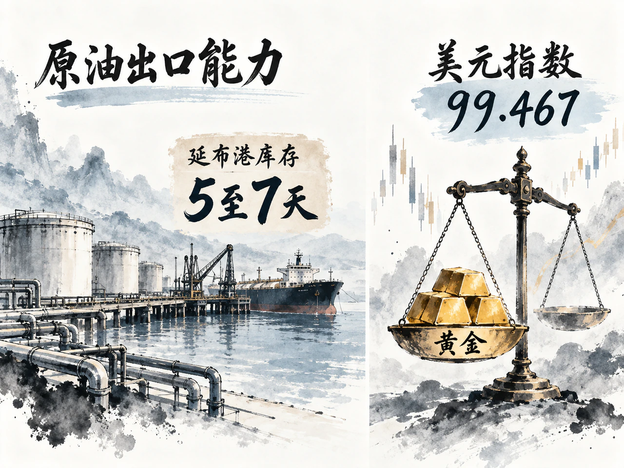 油价与金价分别受到供给风险及美元利率预期影响