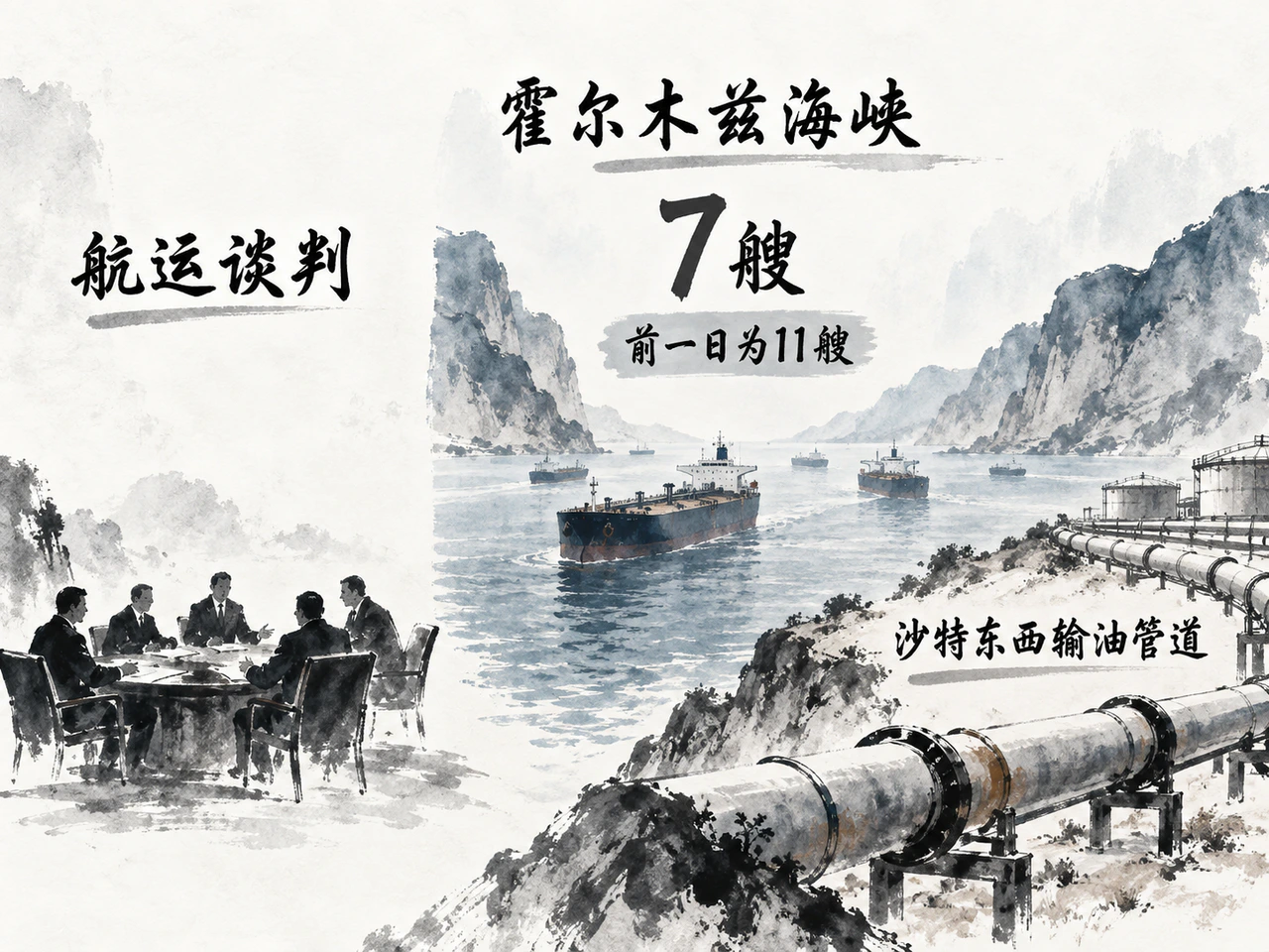 航运谈判改善预期，海峡和替代管道仍面临运输约束