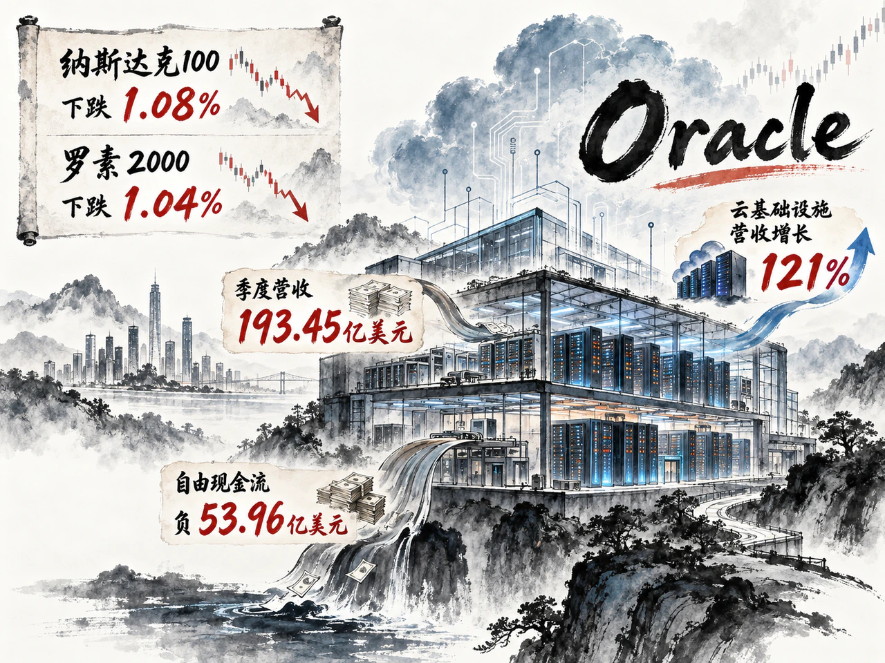 科技与小盘股回落,Oracle营收增长伴随现金流压力