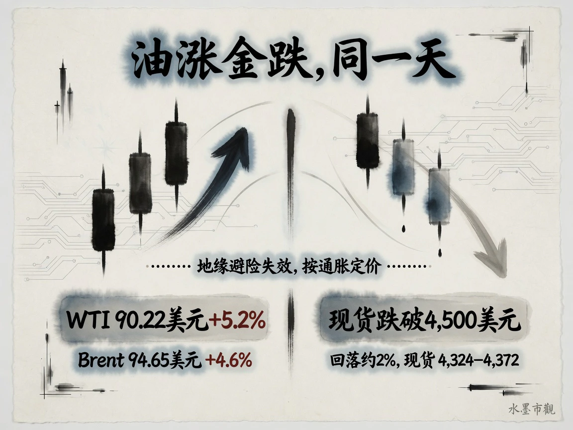 商品市场:油涨金跌的镜像