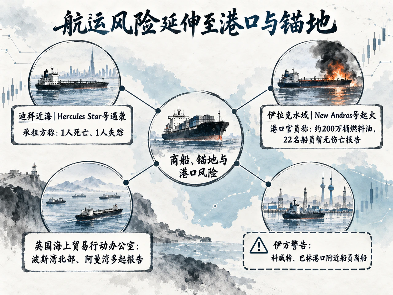 商船遇袭使航运风险延伸至锚地和港口附近