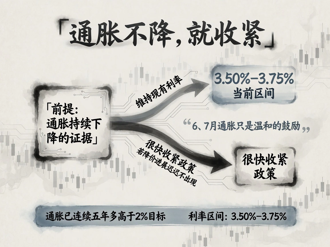 科林斯:通胀不降就收紧,维持利率3.50%–3.75%,6、7月通胀只是温和的鼓励,通胀连续五年多高于2%目标