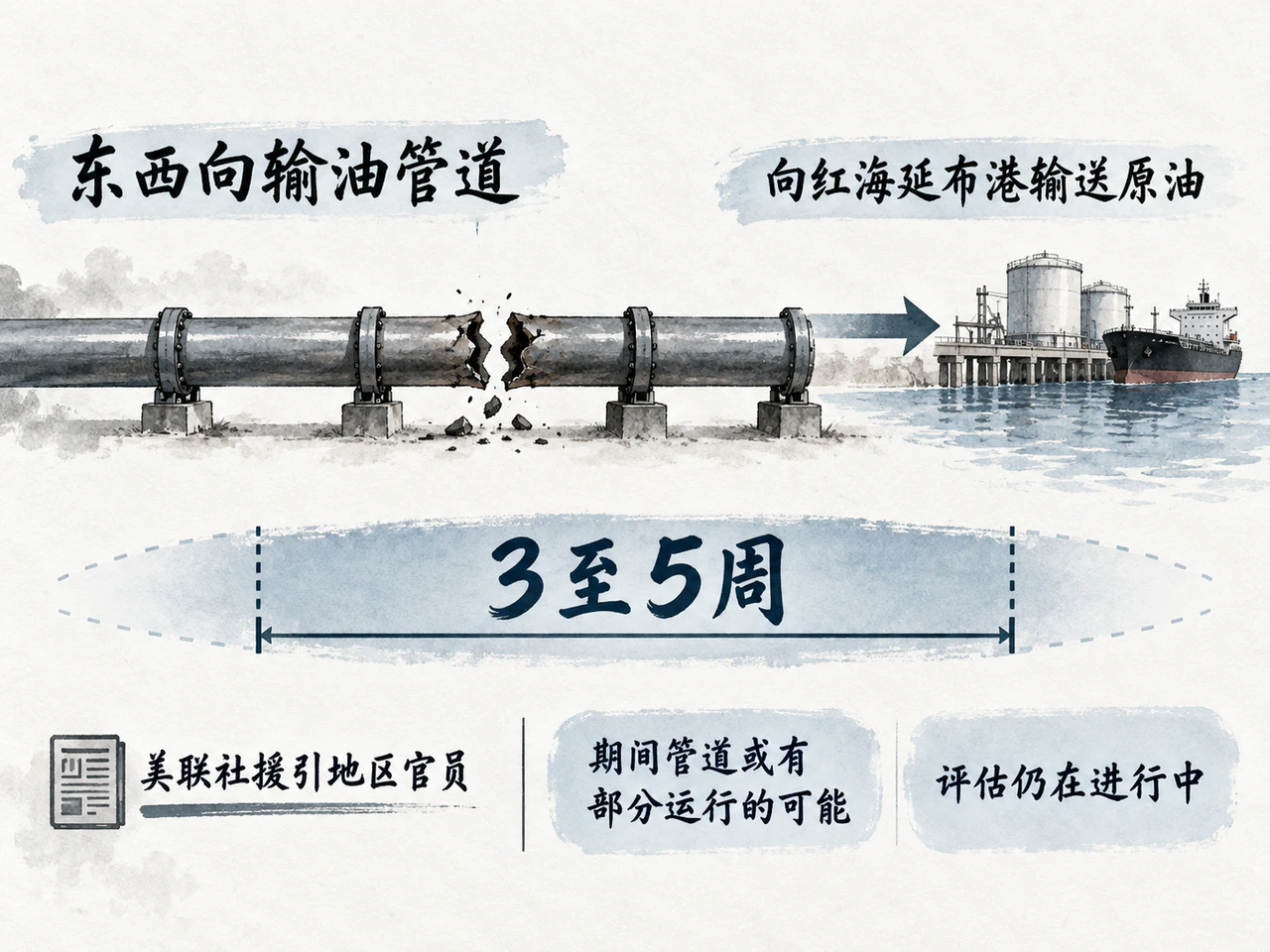 沙特替代出口通道的修复预测与安全约束
