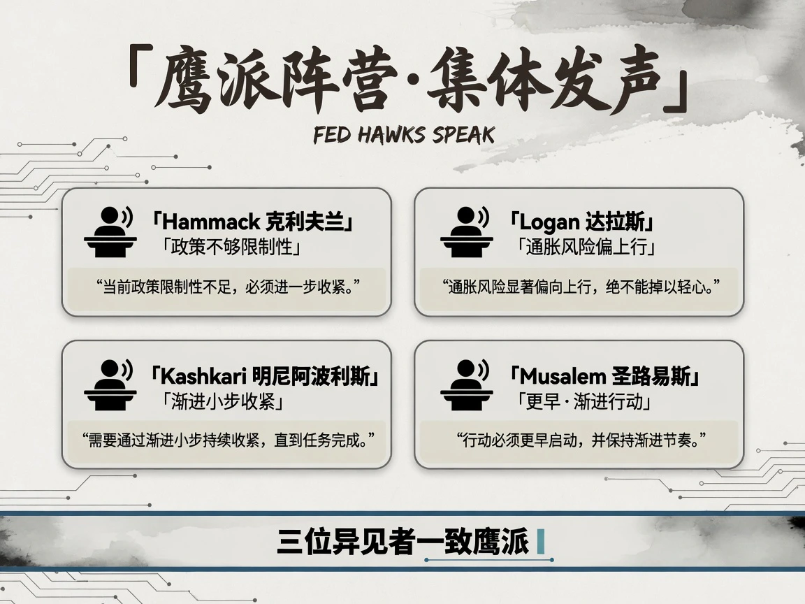 鹰派阵营集体发声:Hammack、Logan、Kashkari与Musalem立场