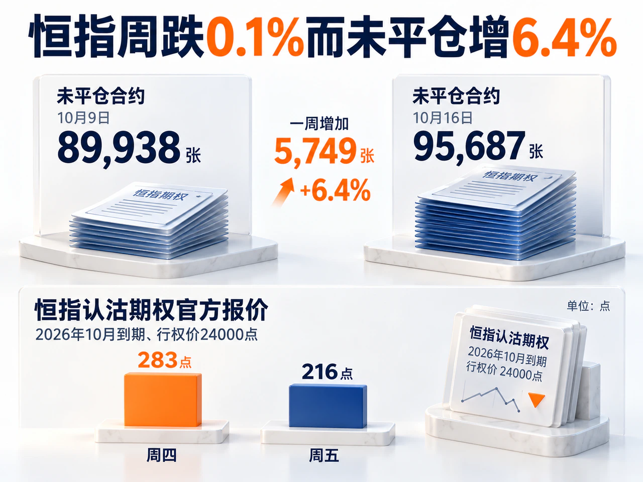 恒指期权持仓增加,固定认沽合约官方报价起伏