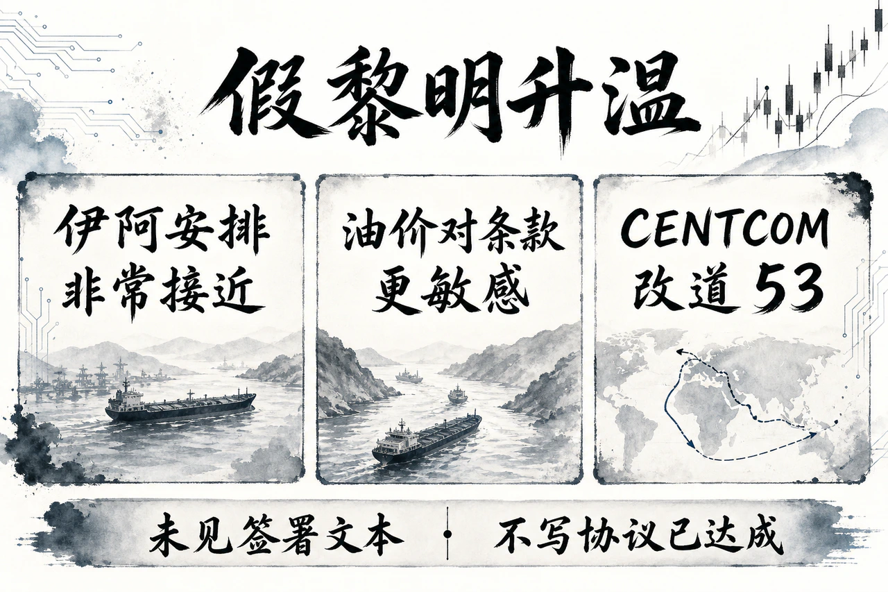 地缘假黎明升温油价对条款更敏感:CENTCOM改道53、未见签署文本;短线盯CPI/PPI与霍尔木兹可执行声明